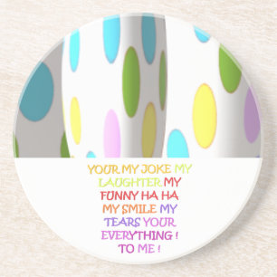 Dessous De Verre En Grès Latte Mug plaisante rire drôle mots mignons