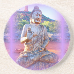 Dessous De Verre En Grès lavande, aura buddha