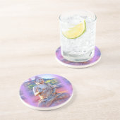 Dessous De Verre En Grès lavande aura buddha (Côté)