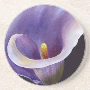 Dessous De Verre En Grès Lavande Calla Lily