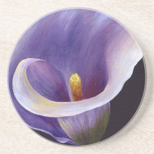 Dessous De Verre En Grès Lavande Calla Lily (Devant)