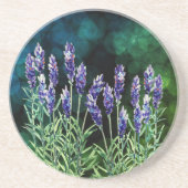 Dessous De Verre En Grès Lavande peinte avec aquarelles (Devant)