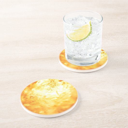 Dessous De Verre En Grès Lave chaude blanche (Côté)