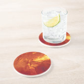 Dessous De Verre En Grès Lave chaude rouge bouillonnante (Côté)