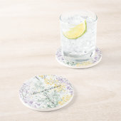 Dessous De Verre En Grès Lavender Green Yellow Trees (Côté)