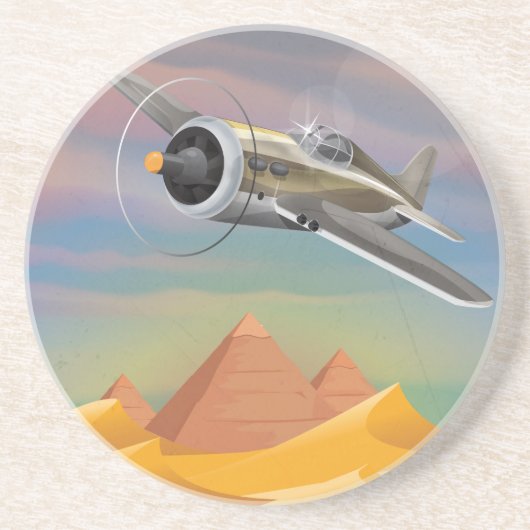 Dessous De Verre En Grès L'aventure égyptienne (Devant)