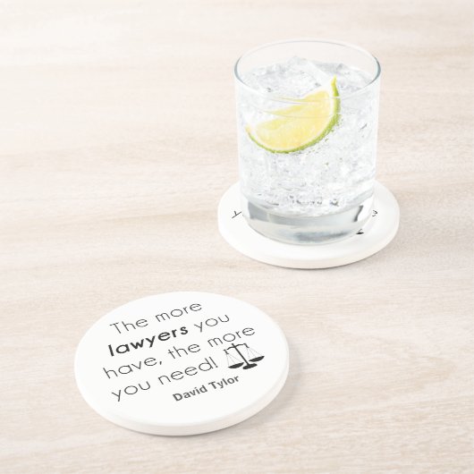 Dessous De Verre En Grès Lawyer humour (Côté)