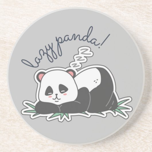 Dessous De Verre En Grès Lazy Panda (Devant)