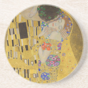 Dessous De Verre En Grès Le Baiser, Peinture à l'huile Art Nouveau, Gustav