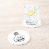 Dessous De Verre En Grès Le bateau dans l'ampoule en verre (Côté)