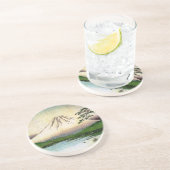 Dessous De Verre En Grès Le beau mont Fuji au Japon, circa des 1800s (Côté)