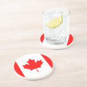 Dessous De Verre En Grès Le Canada - drapeau canadien (Côté)