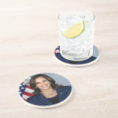 Dessous De Verre En Grès Le candidat du président Kamala Harris US 2024 (Côté)