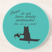 Dessous De Verre En Grès Le chat est un Jerk (Devant)