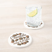Dessous De Verre En Grès Le chocolat le rend meilleur (Côté)