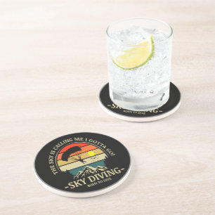 Dessous De Verre En Grès Le ciel m'appelle, je dois aller faire du parachut