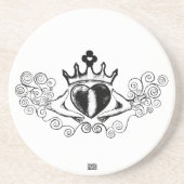 Dessous De Verre En Grès Le Claddagh (noir) (Devant)