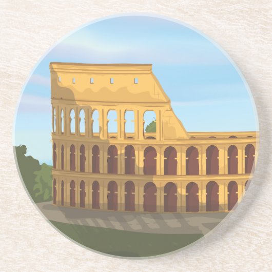 Dessous De Verre En Grès Le Colisée de Rome (Devant)