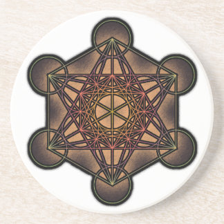 Dessous De Verre En Grès Le cube de Metatron - symbole sacré de la