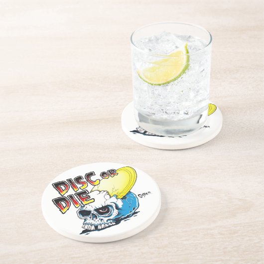 Dessous De Verre En Grès Le disque ou meurent (Côté)