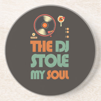 Dessous De Verre En Grès Le DJ a volé mon âme