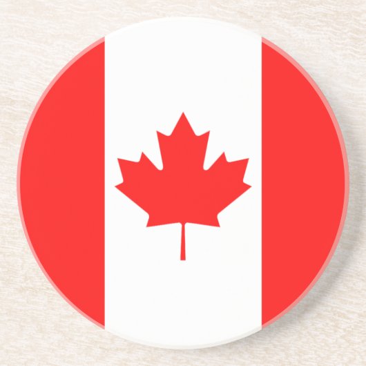 Dessous De Verre En Grès Le drapeau canadien, Canada (Devant)