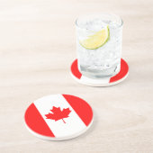 Dessous De Verre En Grès Le drapeau canadien, Canada (Côté)