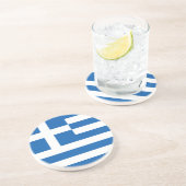 Dessous De Verre En Grès Le drapeau de la Grèce (Côté)