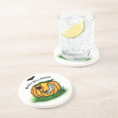 Dessous De Verre En Grès Le fantôme d'Halloween, chauve-souris, fantôme et  (Côté)