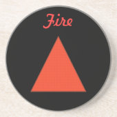 Dessous De Verre En Grès Le feu (Devant)