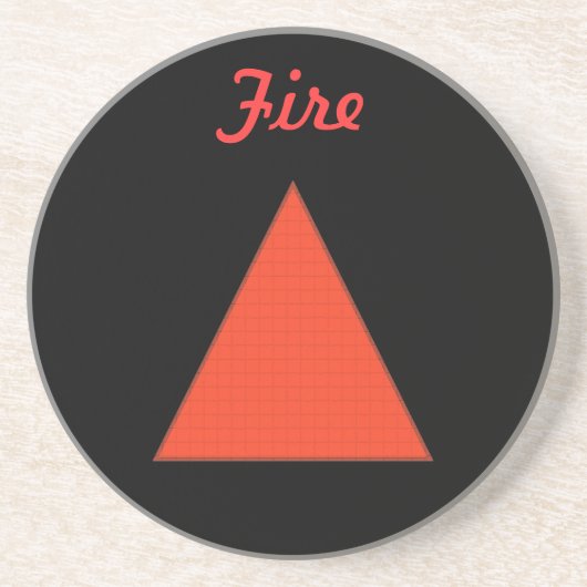 Dessous De Verre En Grès Le feu (Devant)