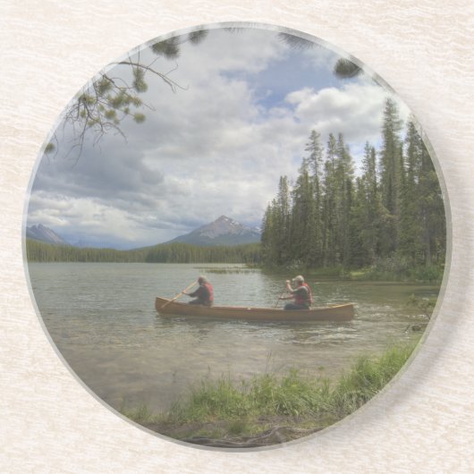 Dessous De Verre En Grès Le lac Canoë (Devant)