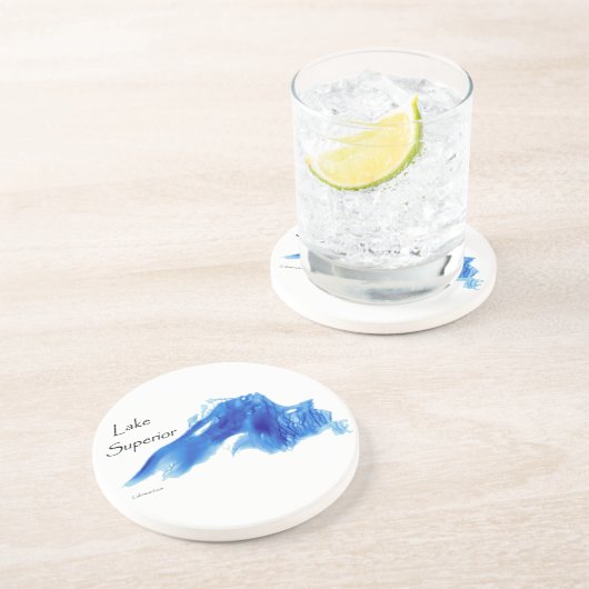 Dessous De Verre En Grès Le lac Supérieur approfondi (Côté)