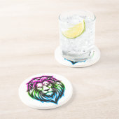 Dessous De Verre En Grès Le Lion Puissant - 'Multi-Front' Poly-Souverain (Côté)