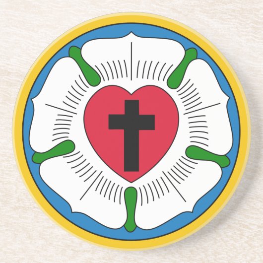 Dessous De Verre En Grès Le Lutheranism Martin Luther de rose de Luther (Devant)