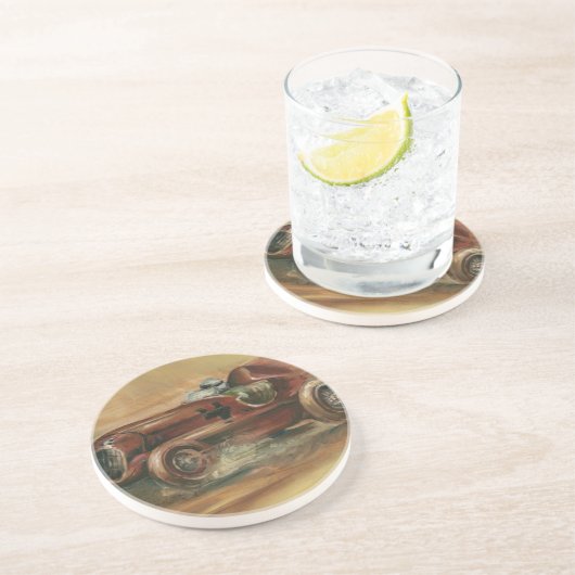 Dessous De Verre En Grès Le Mans Racecar par Ethan Harper (Côté)