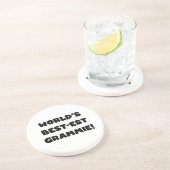 Dessous De Verre En Grès Le Meilleur-est cadeaux noirs ou blancs de Grammie (Côté)