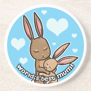 Dessous De Verre En Grès Le meilleur lapin de maman des mondes