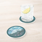Dessous De Verre En Grès Le mont Fuji (Côté)