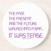 Dessous De Verre En Grès Le mot tendu de SlipperyJoe passé le violet futur  (Devant)