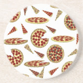 Dessous De Verre En Grès Le Motif de Pizza Lover (Devant)