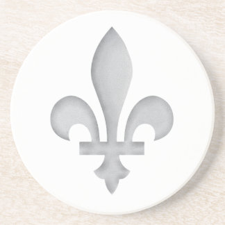 Dessous De Verre En Grès Le motif Fleur-De-lys floral romantique boit des