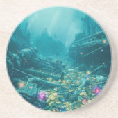 Dessous De Verre En Grès Le Mythe Englouti  (Devant)