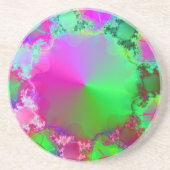 Dessous De Verre En Grès Le néon rose et le cône vert