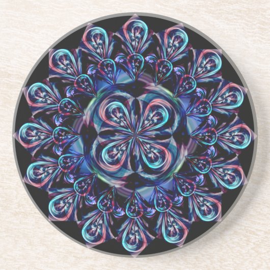 Dessous De Verre En Grès Le paon (Devant)
