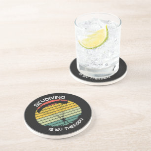 Dessous De Verre En Grès Le parachutisme est ma thérapie