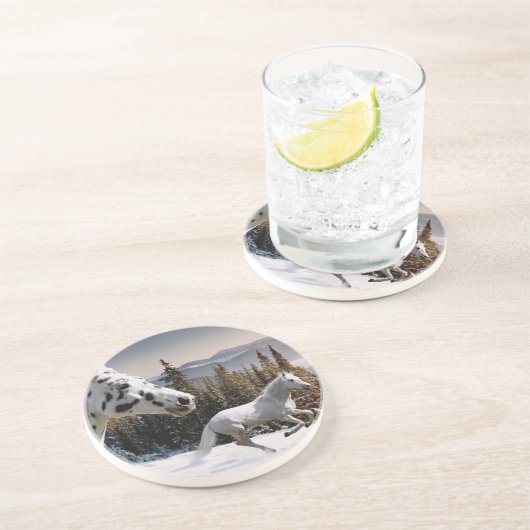 Dessous De Verre En Grès Le pays des merveilles d'hiver (Côté)