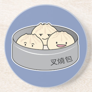 Dessous De Verre En Grès Le petit déjeuner chinois de dim sum de petit pain