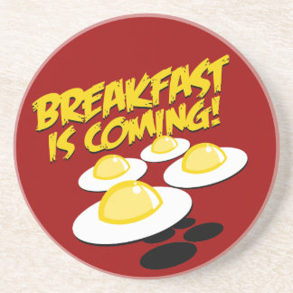 Dessous De Verre En Grès Le petit déjeuner vient !