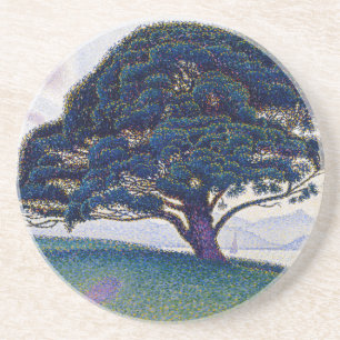 Dessous De Verre En Grès Le Pin Bonaventure, peinture à l'huile, Paul Signa
